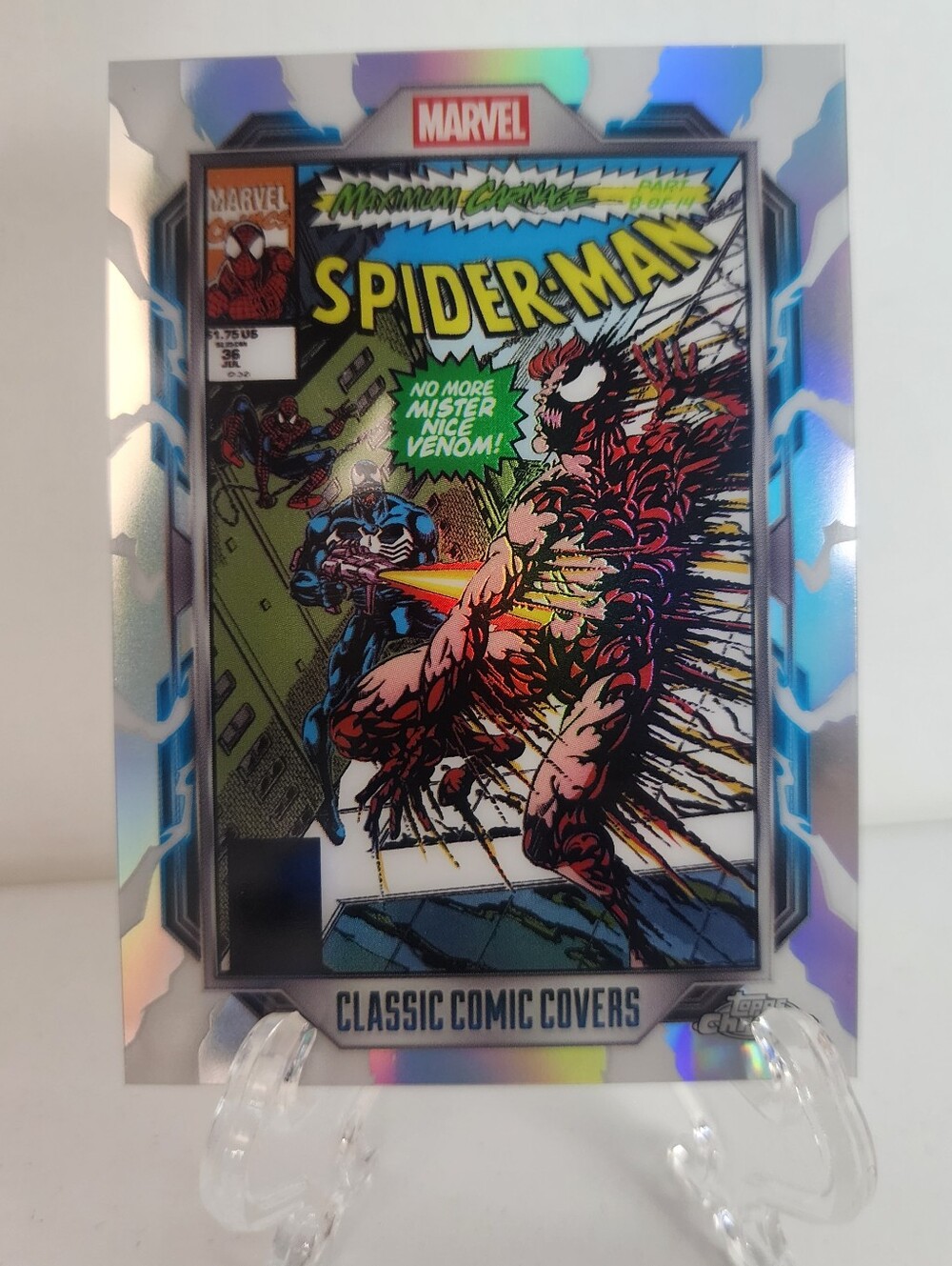 2026 Topps Chrome Marvel Spider-Man Classic Comic Covers Holographic Card CC-05
